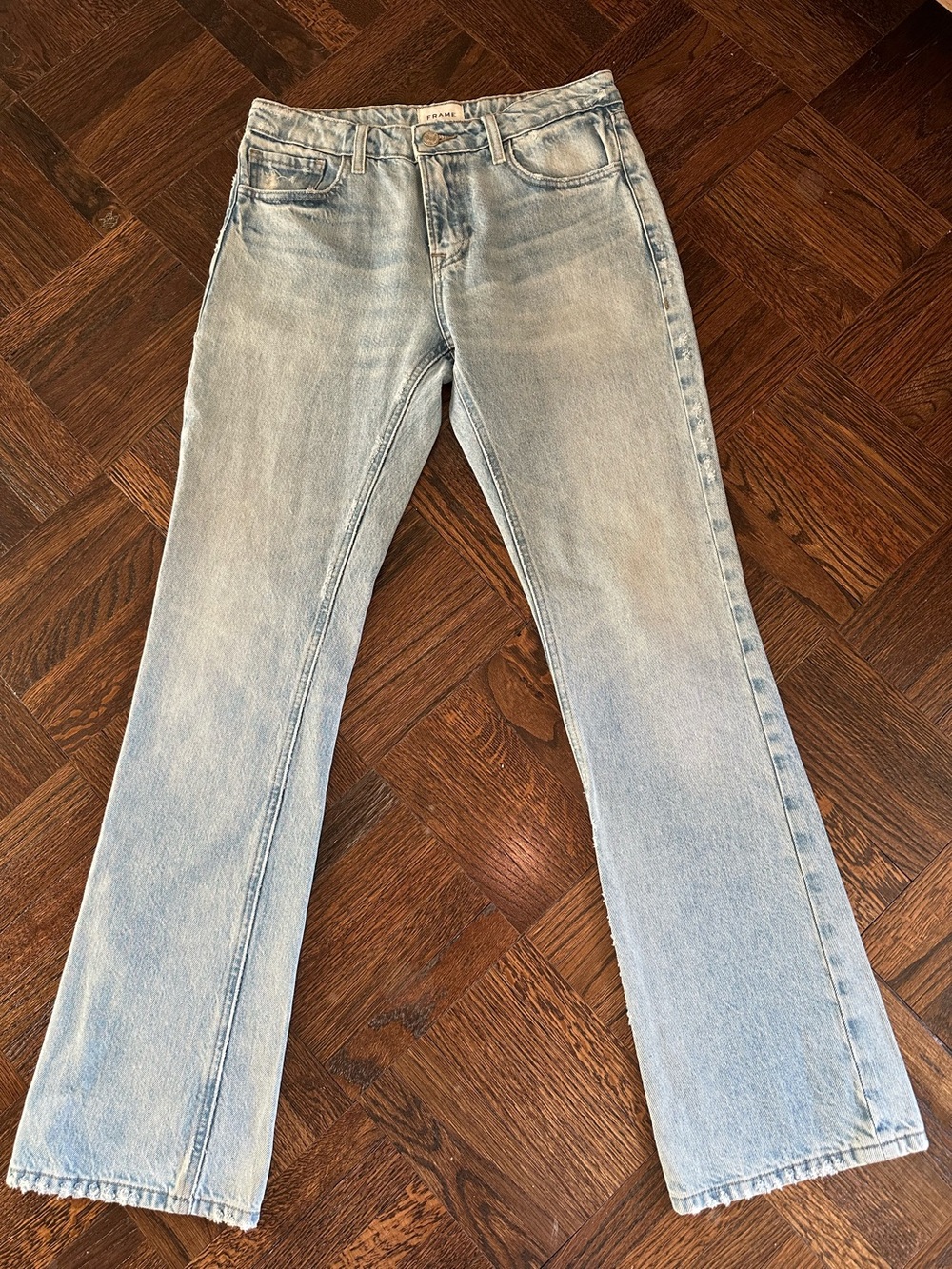 FRAME The Low Boot Light Wash Bootcut Jeans 25 Y2K 90s Vintage Retro